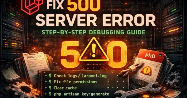 How to Fix 500 Server Error in Laravel (Step-by-Step Debugging Guide) – Featured image