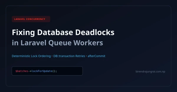 Fixing Database Deadlocks in Laravel Queue Workers: Root Causes, Locking & Retry Strategies (2026)