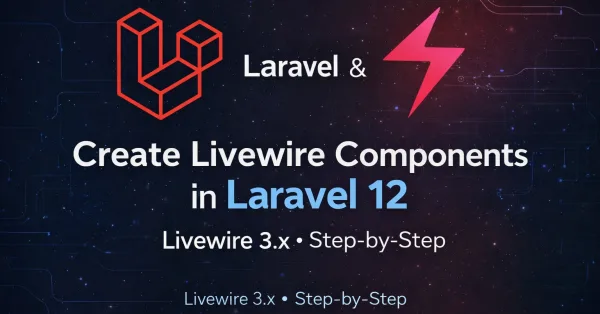 How to Create a Livewire Component in Laravel 12 (Step-by-Step Guide) – Featured image